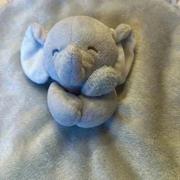 Carters  Elephant Lovey Security Blanket Plush Satin Baby Toy Gray 2016 - Picture 1 of 4